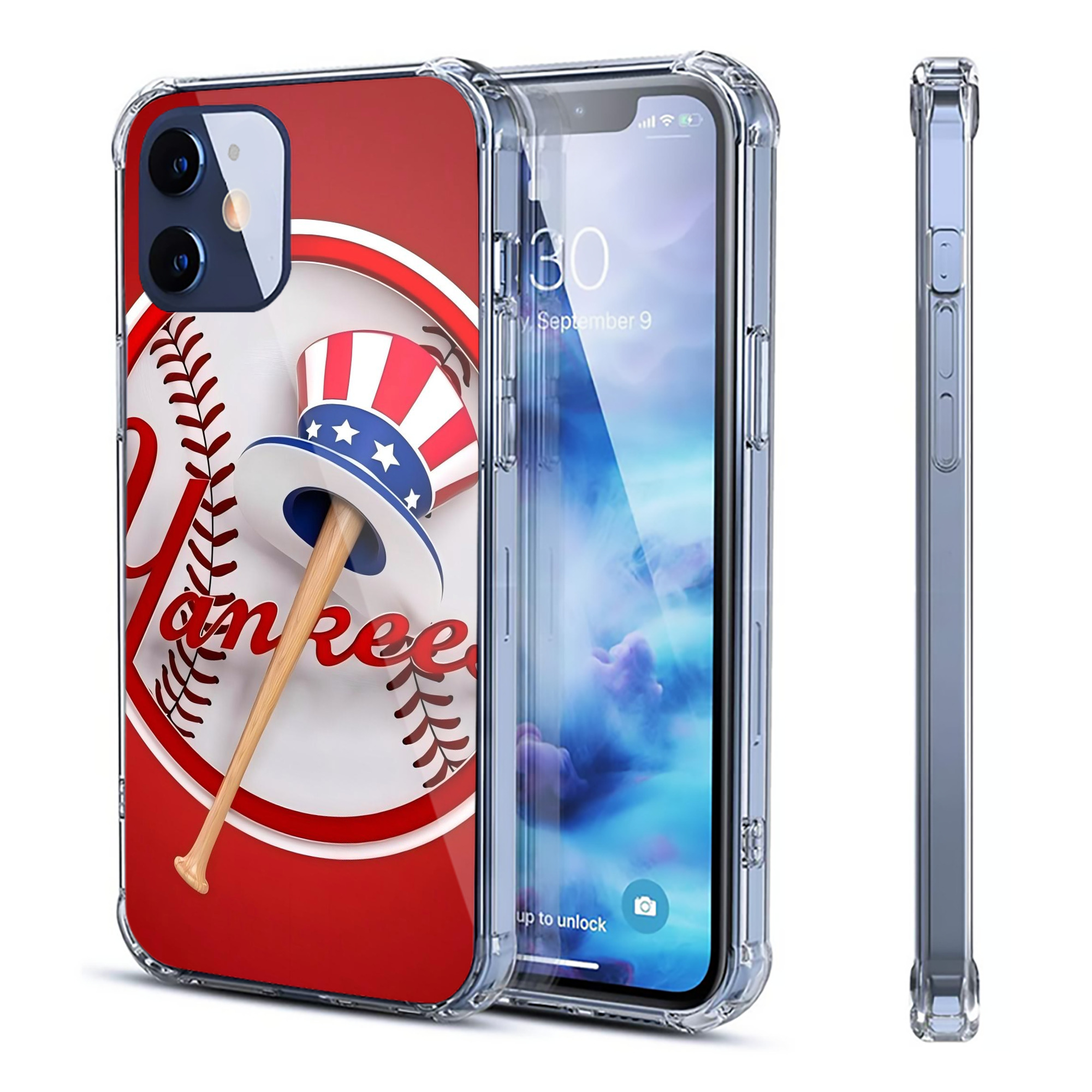 New York Yankees 120 Clear IPhone 12 Case – Soft TPU With UV Print – Enhanced Drop Protection, Precise Fit, Anti-Fingerprint, Customizable Design, Scratch-Resistant, Yellow-Resistant